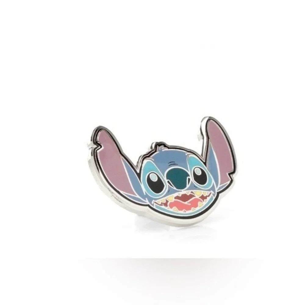 Disney‎ Stitch Silver Earrings with Blue and Pink Accents
